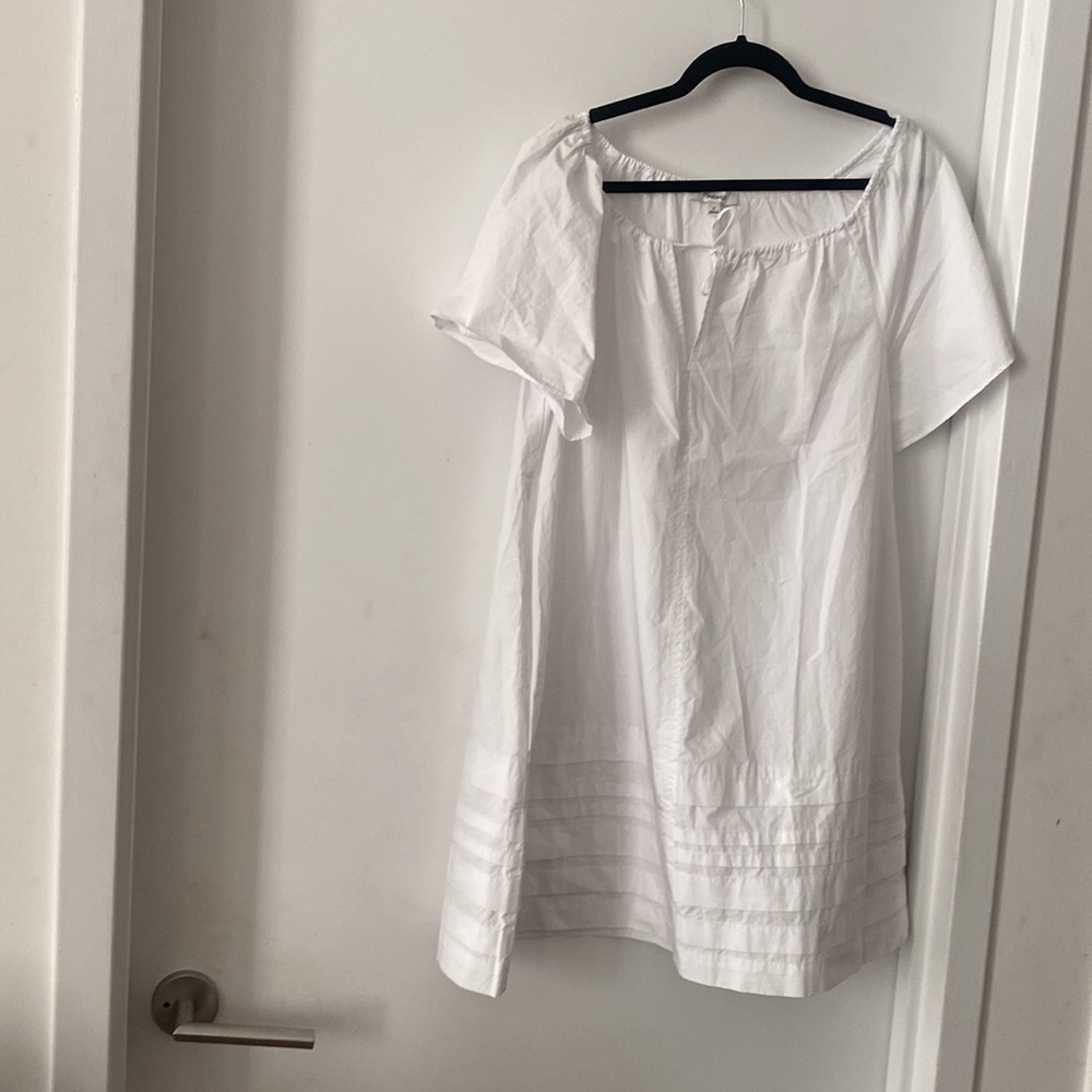 Madewell Flutter Sleeve Cotton Poplin Minidress - image 5